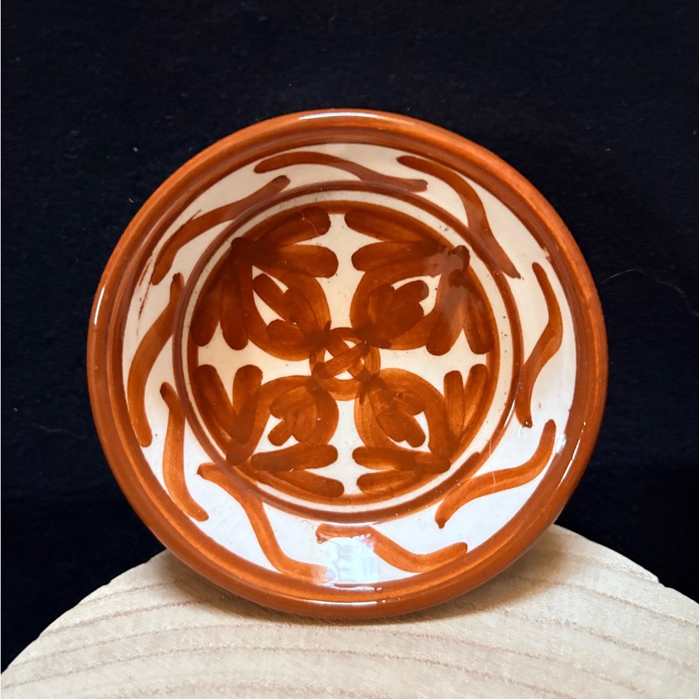 Handcrafted Terracotta-Style Small Decorative Bowl - Rustic Brown/Red